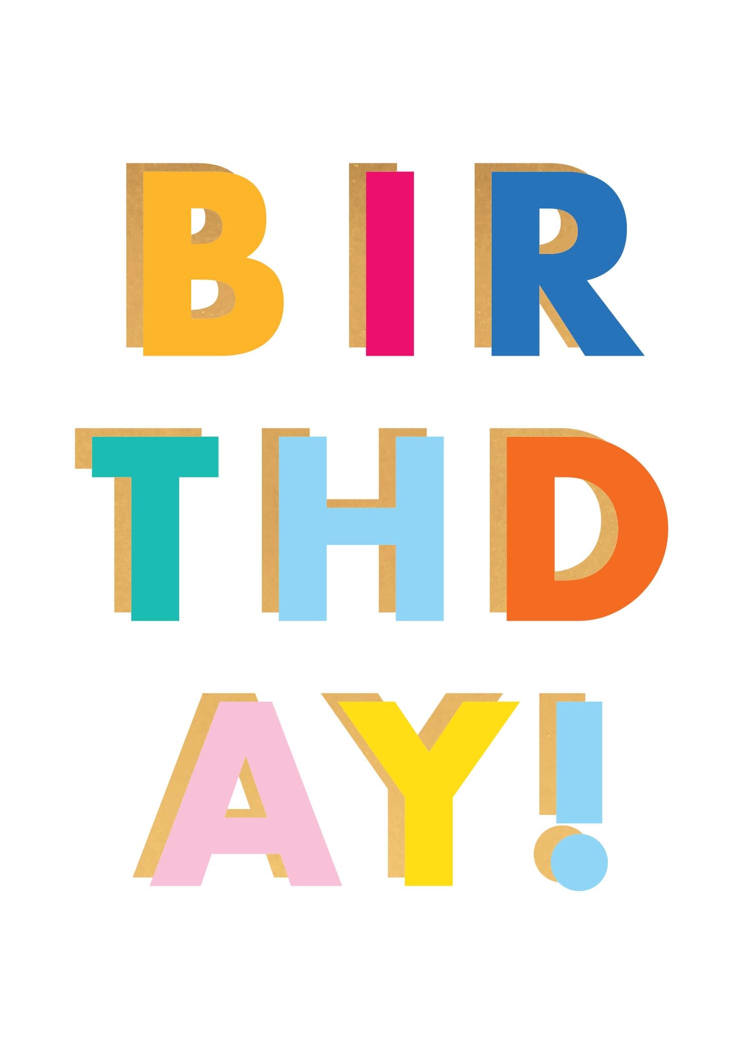 Birthday Card - BIRTHDAY TYPE